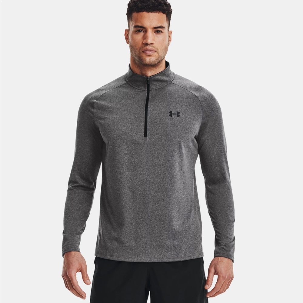 Grey Under Armour 1/4 Zip Large .